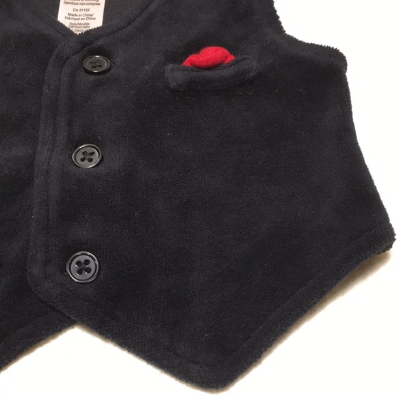 0-3m (6/$20) Velour Vest/Waistcoat by George - Picture 2 of 13